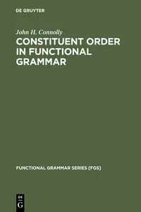 Constituent Order in Functional Grammar_cover