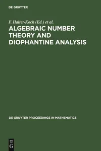 Algebraic Number Theory and Diophantine Analysis_cover