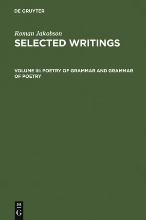 Poetry of Grammar and Grammar of Poetry