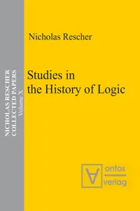Studies in the History of Logic_cover