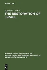 The Restoration of Israel_cover