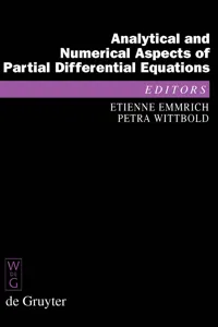 Analytical and Numerical Aspects of Partial Differential Equations_cover