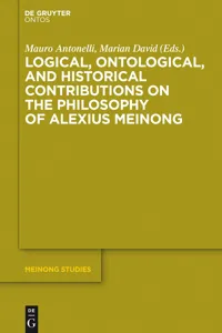 Logical, Ontological, and Historical Contributions on the Philosophy of Alexius Meinong_cover