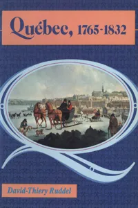 Québec 1765-1832_cover