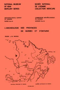 L'archéologie des provinces de Québec et d'Ontario_cover