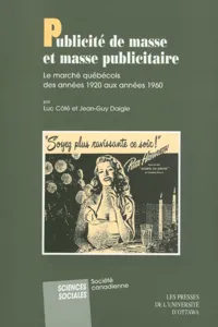 Publicité de masse et masse publicitaire_cover