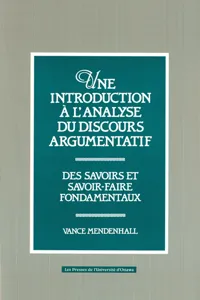 Une Introduction à l'analyse du discours argumentatif_cover