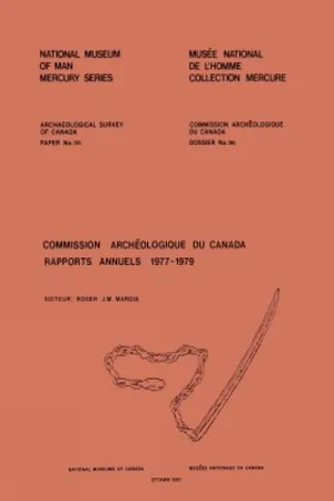 Commission archéologique du Canada, rapports annuels, 1977-1979