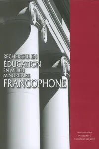 Recherche en éducation en milieu minoritaire francophone_cover