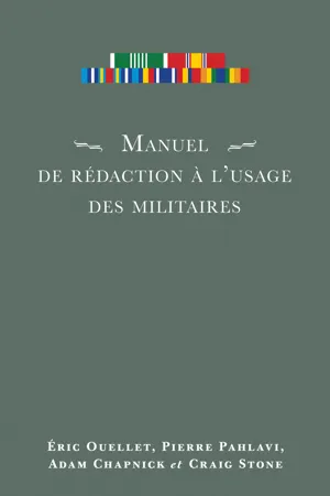 Manuel de rédaction à l'usage des militaires