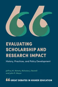 Evaluating Scholarship and Research Impact_cover