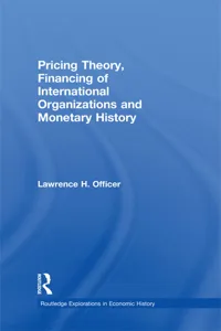 Pricing Theory, Financing of International Organisations and Monetary History_cover