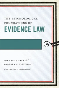 The Psychological Foundations of Evidence Law_cover