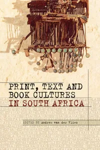 Print, Text and Book Cultures in South Africa_cover