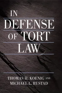 In Defense of Tort Law_cover