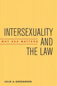 Intersexuality and the Law_cover