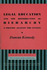Legal Education and the Reproduction of Hierarchy_cover