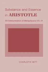 Substance and Essence in Aristotle_cover