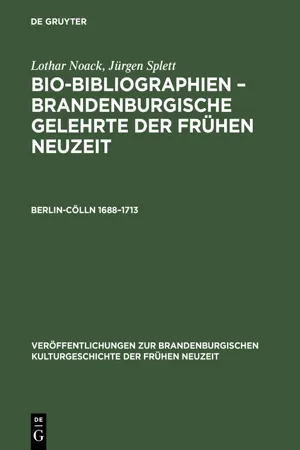 Berlin-Cölln 1688–1713