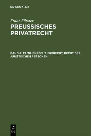 Familienrecht, Erbrecht, Recht der juristischen Personen