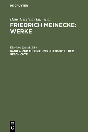 Zur Theorie und Philosophie der Geschichte