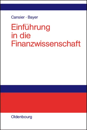 Einführung in die Finanzwissenschaft