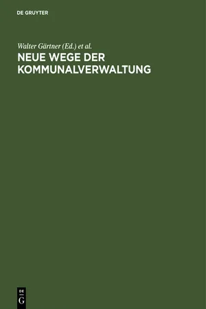 Neue Wege der Kommunalverwaltung