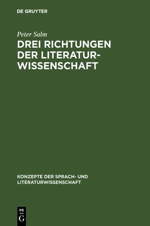 Drei Richtungen der Literaturwissenschaft