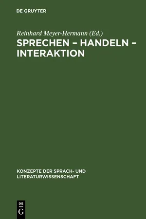 Sprechen – Handeln – Interaktion