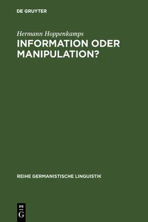 Information oder Manipulation?