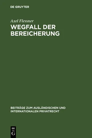 Wegfall der Bereicherung