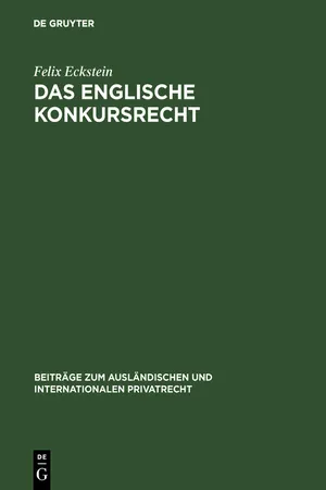 Das englische Konkursrecht