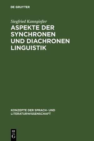 Aspekte der synchronen und diachronen Linguistik