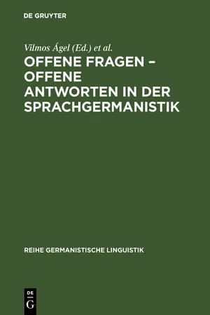 Offene Fragen – offene Antworten in der Sprachgermanistik