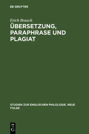 Übersetzung, Paraphrase und Plagiat