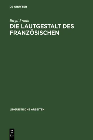 Die Lautgestalt des Französischen