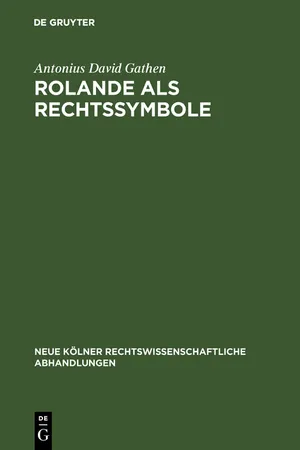 Rolande als Rechtssymbole