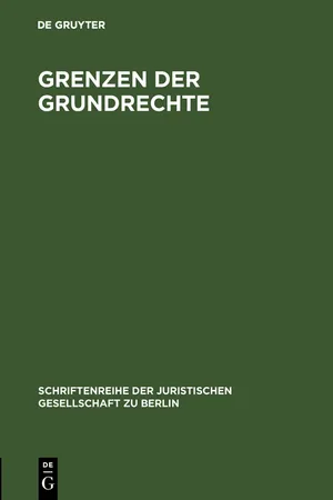 Grenzen der Grundrechte