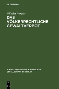 Das völkerrechtliche Gewaltverbot_cover