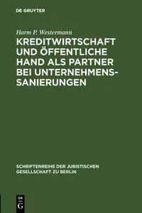 Kreditwirtschaft und öffentliche Hand als Partner bei Unternehmenssanierungen_cover