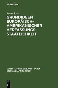 Grundideen europäisch-amerikanischer Verfassungsstaatlichkeit_cover