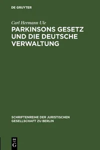 Parkinsons Gesetz und die deutsche Verwaltung_cover