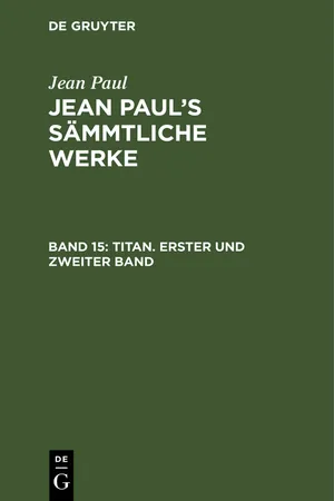 Titan. Erster und zweiter Band