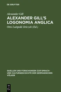 Alexander Gill's Logonomia Anglica_cover