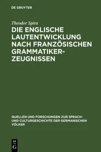 Die englische Lautentwicklung nach französischen Grammatiker-Zeugnissen_cover