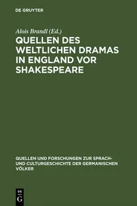 Quellen des weltlichen Dramas in England vor Shakespeare_cover