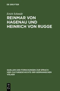 Reinmar von Hagenau und Heinrich von Rugge_cover