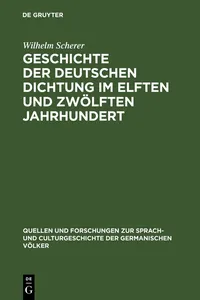 Geschichte der deutschen Dichtung im elften und zwölften Jahrhundert_cover