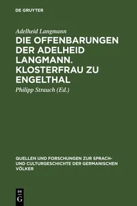 Die Offenbarungen der Adelheid Langmann. Klosterfrau zu Engelthal_cover