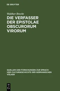 Die Verfasser der Epistolae obscurorum virorum_cover